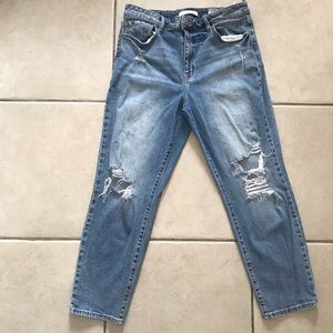 Distressed Mom Jeans